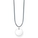 Thomas Sabo Szürke textil choker gravírozható ezüst lappal LSKE0002-173-5-L80