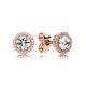 Pandora ékszer Klasszikus elegancia rozé fülbevaló 286272CZ