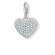 Thomas Sabo Pávé szív ezüst charm 1570-051-14