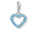 Thomas Sabo Türkiz kivágott szív ezüst charm 1572-699-17