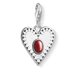 Thomas Sabo Szív ezüst charm vörös kővel 1683-111-10