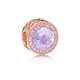 Pandora ékszer Levendula ragyogó szív rozé charm 781725LCZ