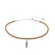 Pandora ékszer Aranybarna bőr choker és toll 397197CGT-38