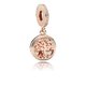 Pandora ékszer Családfa rozé charm 781988CZ