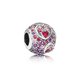 Pandora ékszer Aszimmetrikus szikrázó szívek ezüst charm 797826CZRMX