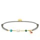 Thomas Sabo Szürke textil karkötő színes kövekkel LS080-995-7-L20
