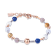 Coeur de Lion Kék barna rozé ásvány karkötő 4949/30-0711