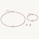 Coeur de Lion Rozé mesh szett swarovskival CL0008