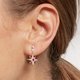 Thomas Sabo Csillag rozé függő fülbevaló bordó kővel H2076-626-10