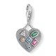 Thomas Sabo Szív ezüst charm színes kövekkel 1806-318-7
