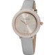 Swarovski Crystal Frost rozé szürke bőr óra 5484067
