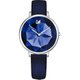 Swarovski Crystal Lake ezüst kék bőr szíjas óra 5416006