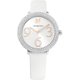 Swarovski Crystal Frost ezüst fehér bőr szíjas óra 5484070