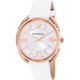 Swarovski Crystalline Glam rozé fehér bőr szíjas óra 5452459