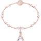 Swarovski A betű rozé charm 5434405