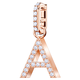 Swarovski A betű rozé charm 5434405