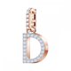 Swarovski D betű rozé charm 5437620
