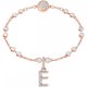 Swarovski E betű rozé charm 5437621