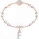 Swarovski F betű rozé charm 5437616
