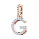 Swarovski G betű rozé charm 5437614