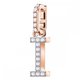 Swarovski I betű rozé charm 5437611