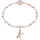 Swarovski K betű rozé charm 5437619