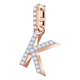Swarovski K betű rozé charm 5437619