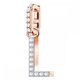 Swarovski L betű rozé charm 5437618