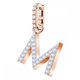 Swarovski M betű rozé charm 5434395