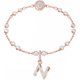 Swarovski N betű rozé charm 5437623
