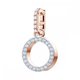 Swarovski O betű rozé charm 5437607