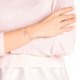 Swarovski P betű rozé charm 5437625