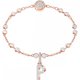 Swarovski P betű rozé charm 5437625