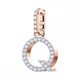 Swarovski Q betű rozé charm 5437628