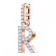 Swarovski R betű rozé charm 5437617