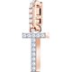 Swarovski T betű rozé charm 5437615