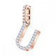 Swarovski U betű rozé charm 5437608