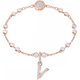 Swarovski V betű rozé charm 5437610