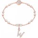 Swarovski W betű rozé charm 5440422