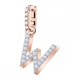 Swarovski W betű rozé charm 5440422
