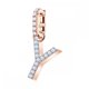 Swarovski Y betű rozé charm 5437612