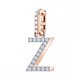 Swarovski Z betű rozé charm 5437627
