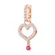 Swarovski Szív rozé charm 5441398