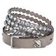 Swarovski Power ezüstszürke duplasoros textil karkötő 5511698