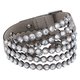 Swarovski Power ezüstszürke duplasoros textil karkötő 5511698