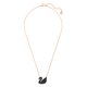 Swarovski Rozé nyaklánc fekete swarovski hattyúval 5204134