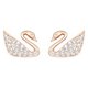 Swarovski Rozé fülbevaló swarovski hattyúval 5144289
