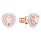 Swarovski Rozé fülbevaló rózsaszín swarovski szívvel 5446995