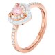 Swarovski Rozé gyűrű rózsaszín swarovski szívvel 