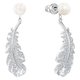 Swarovski Gyöngy fülbevaló függő swarovski tollal 5496052
